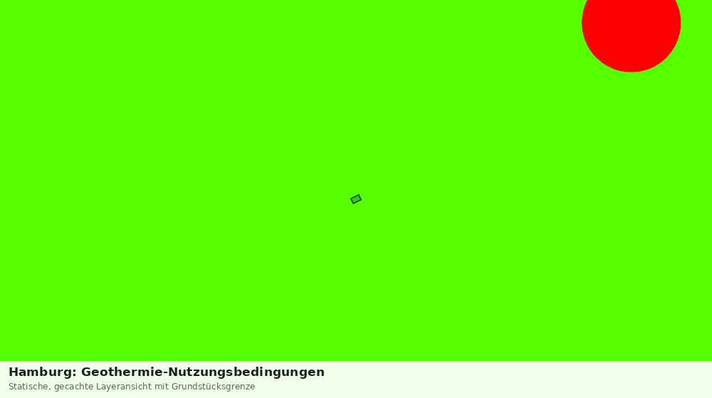 Statische Kartenansicht: Hamburg: Geothermie-Nutzungsbedingungen
