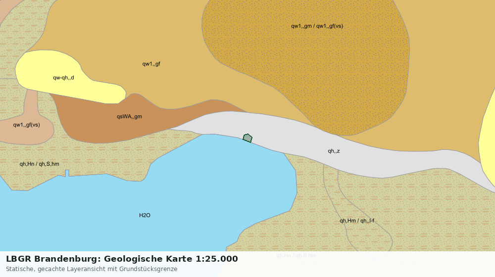 Statische Kartenansicht: LBGR Brandenburg: Geologische Karte 1:25.000