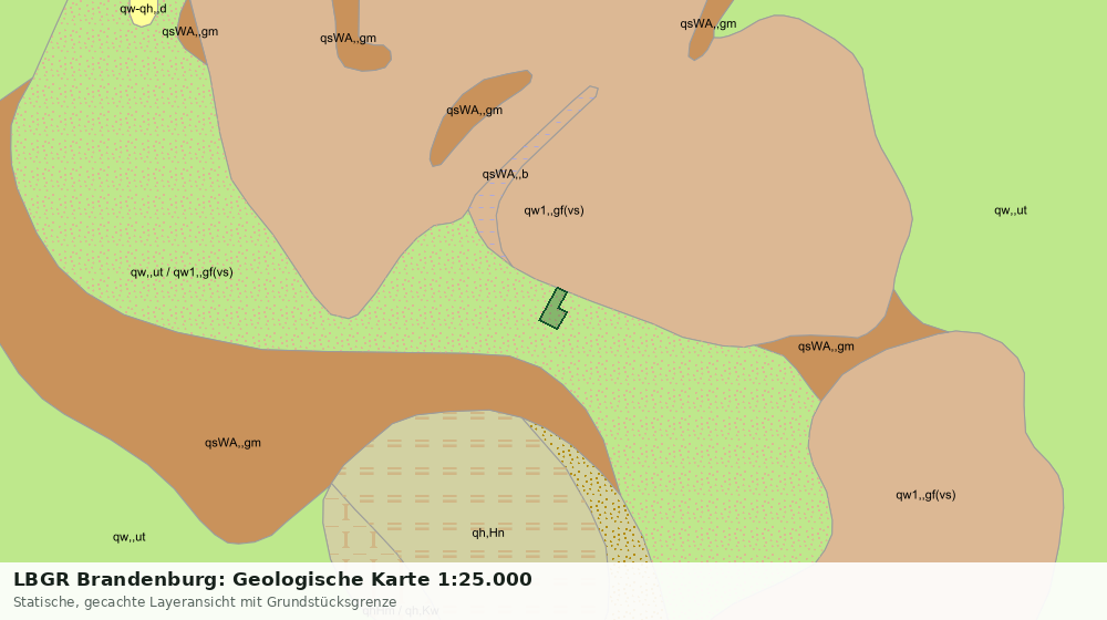Statische Kartenansicht: LBGR Brandenburg: Geologische Karte 1:25.000