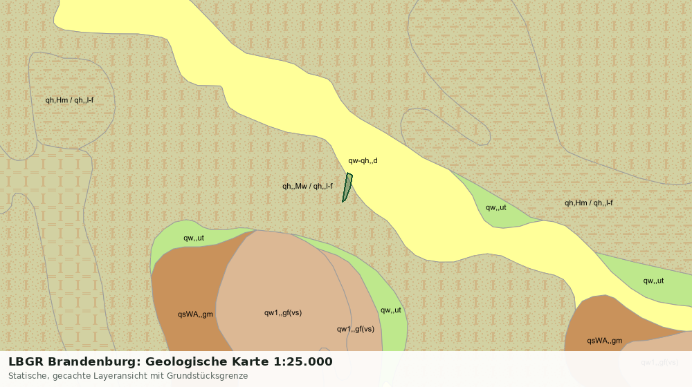 Statische Kartenansicht: LBGR Brandenburg: Geologische Karte 1:25.000
