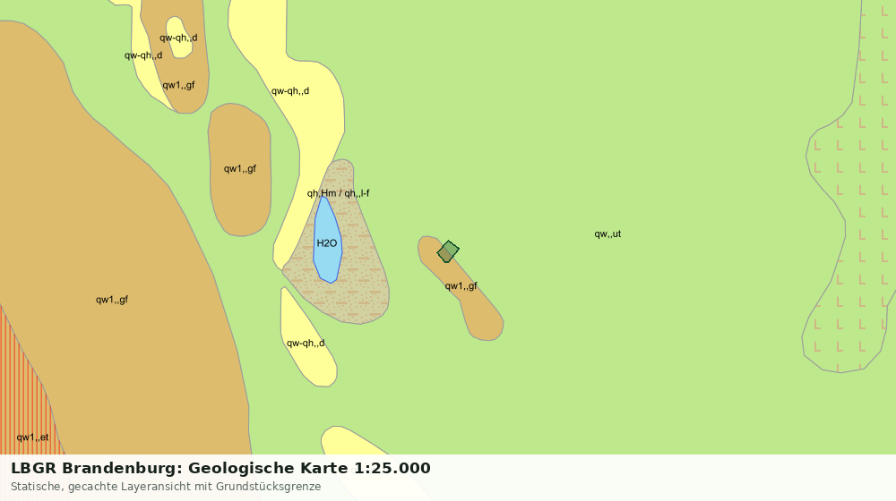 Statische Kartenansicht: LBGR Brandenburg: Geologische Karte 1:25.000