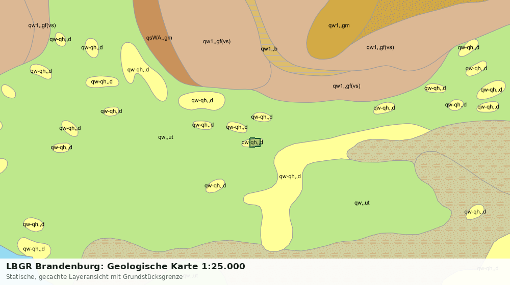 Statische Kartenansicht: LBGR Brandenburg: Geologische Karte 1:25.000