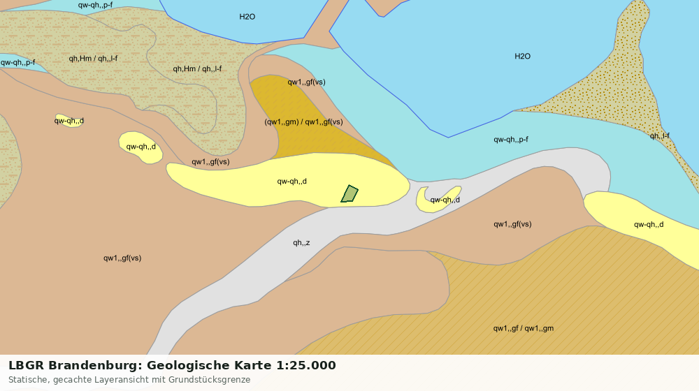 Statische Kartenansicht: LBGR Brandenburg: Geologische Karte 1:25.000