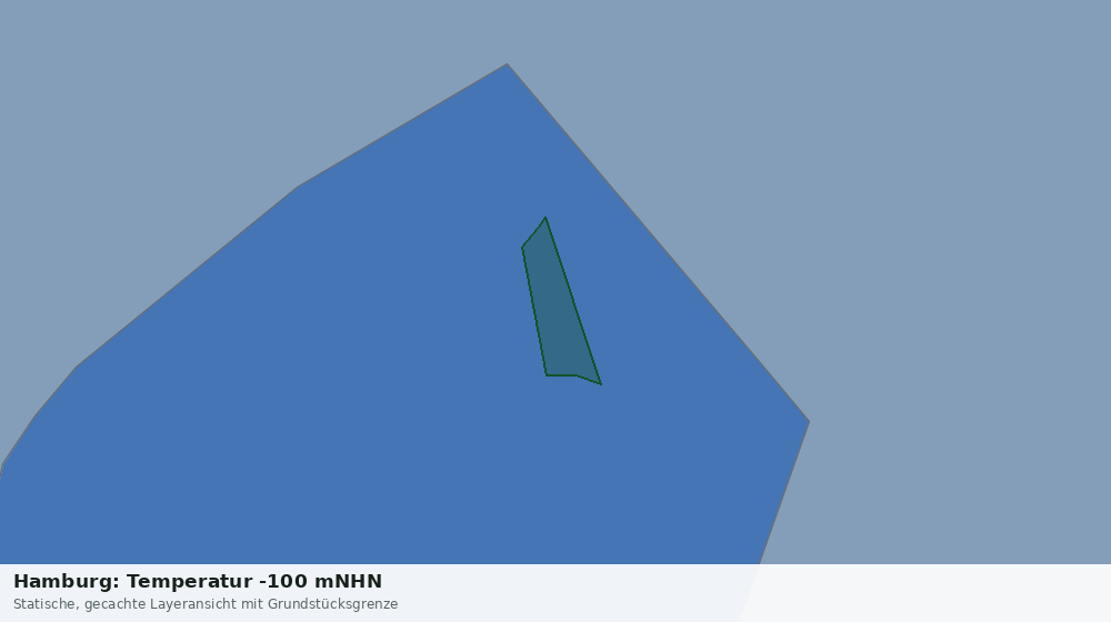 Statische Kartenansicht: Hamburg: Temperatur -100 mNHN