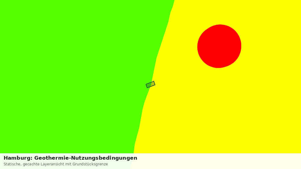 Statische Kartenansicht: Hamburg: Geothermie-Nutzungsbedingungen