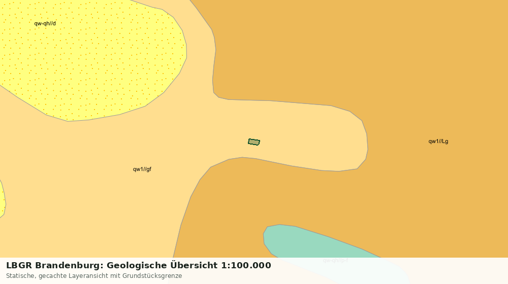 Statische Kartenansicht: LBGR Brandenburg: Geologische Übersicht 1:100.000