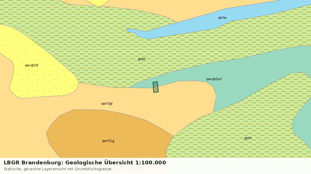 Statische Kartenansicht: LBGR Brandenburg: Geologische Übersicht 1:100.000