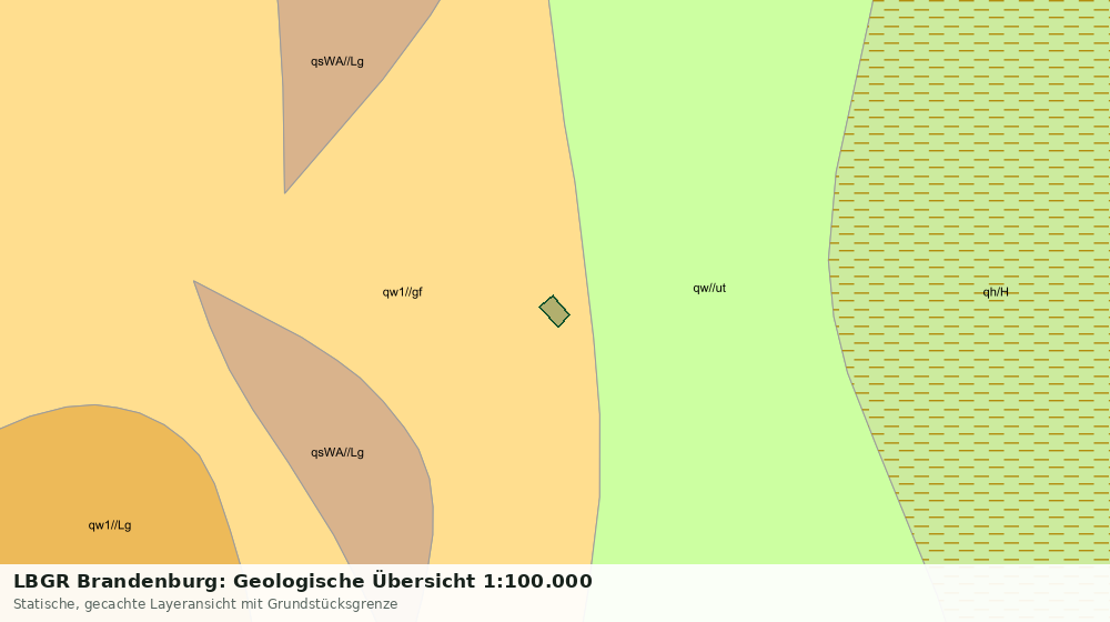 Statische Kartenansicht: LBGR Brandenburg: Geologische Übersicht 1:100.000