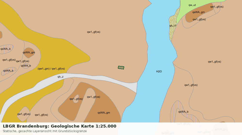 Statische Kartenansicht: LBGR Brandenburg: Geologische Karte 1:25.000