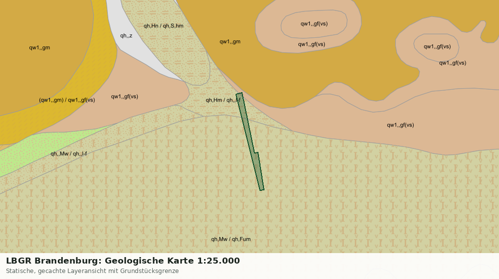 Statische Kartenansicht: LBGR Brandenburg: Geologische Karte 1:25.000
