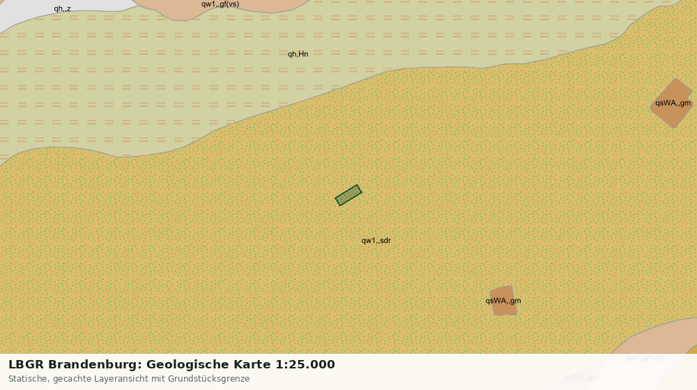 Statische Kartenansicht: LBGR Brandenburg: Geologische Karte 1:25.000