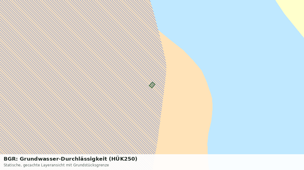 Statische Kartenansicht: BGR: Grundwasser-Durchlässigkeit (HÜK250)