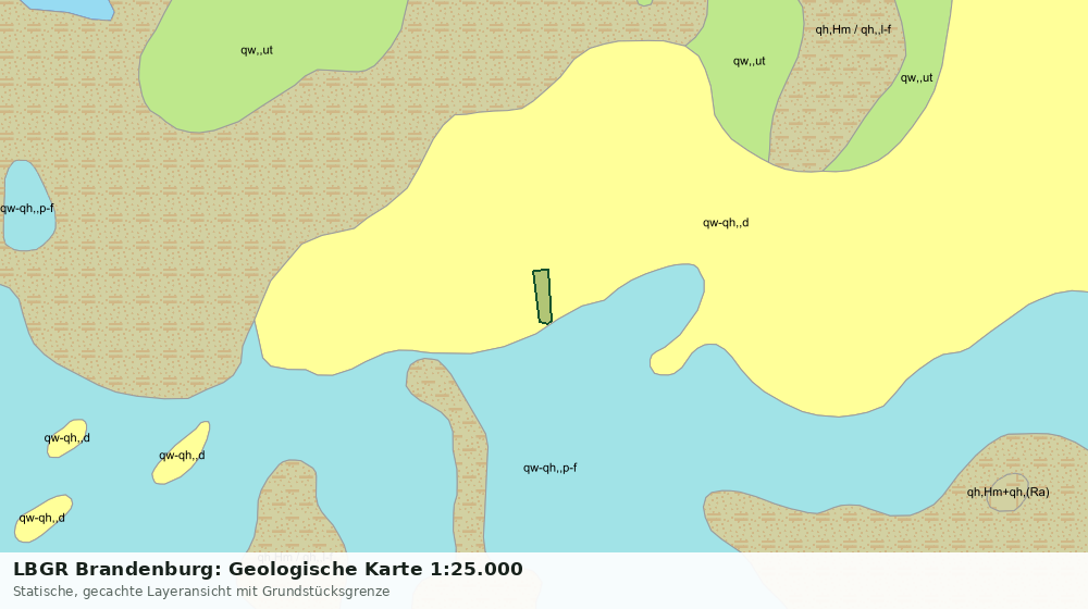 Statische Kartenansicht: LBGR Brandenburg: Geologische Karte 1:25.000