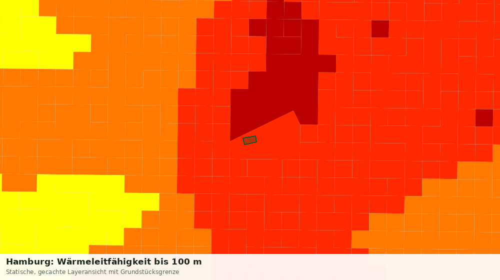 Statische Kartenansicht: Hamburg: Wärmeleitfähigkeit bis 100 m