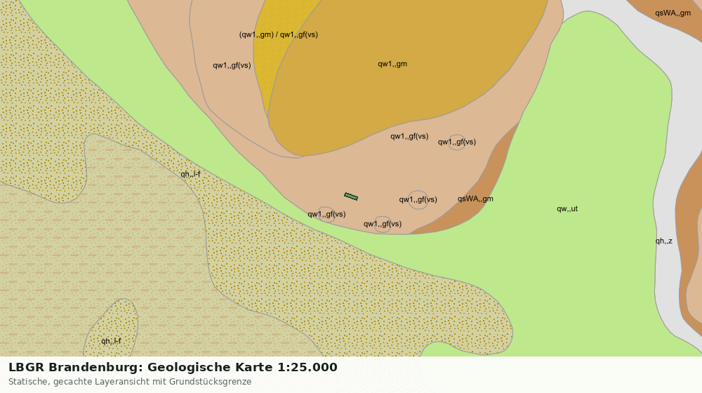 Statische Kartenansicht: LBGR Brandenburg: Geologische Karte 1:25.000