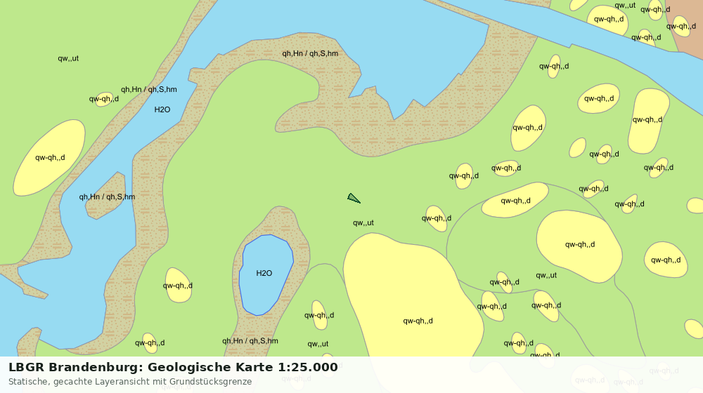 Statische Kartenansicht: LBGR Brandenburg: Geologische Karte 1:25.000