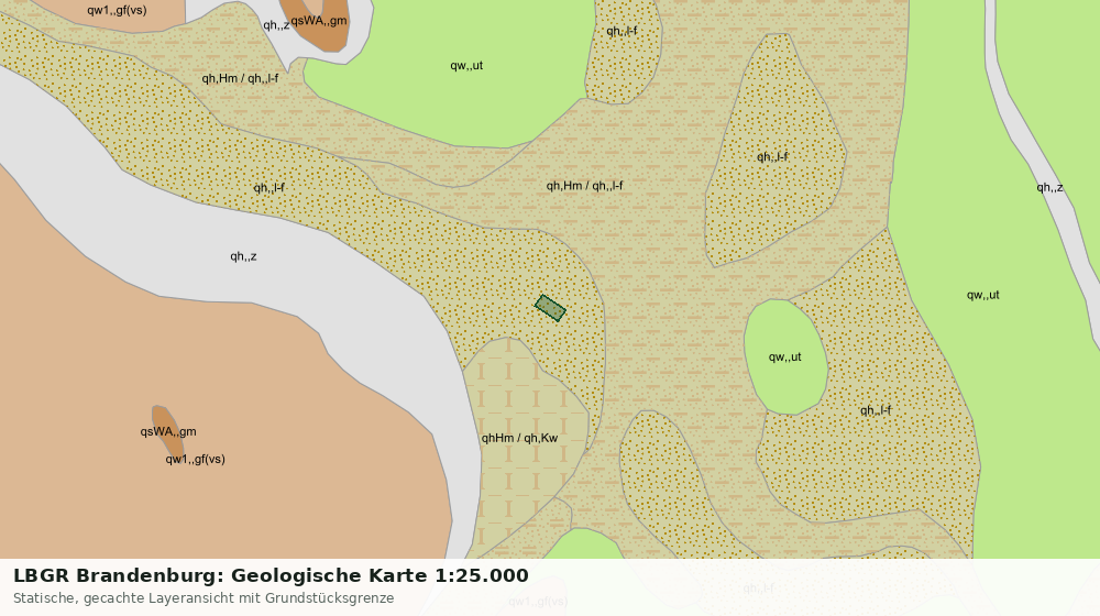 Statische Kartenansicht: LBGR Brandenburg: Geologische Karte 1:25.000