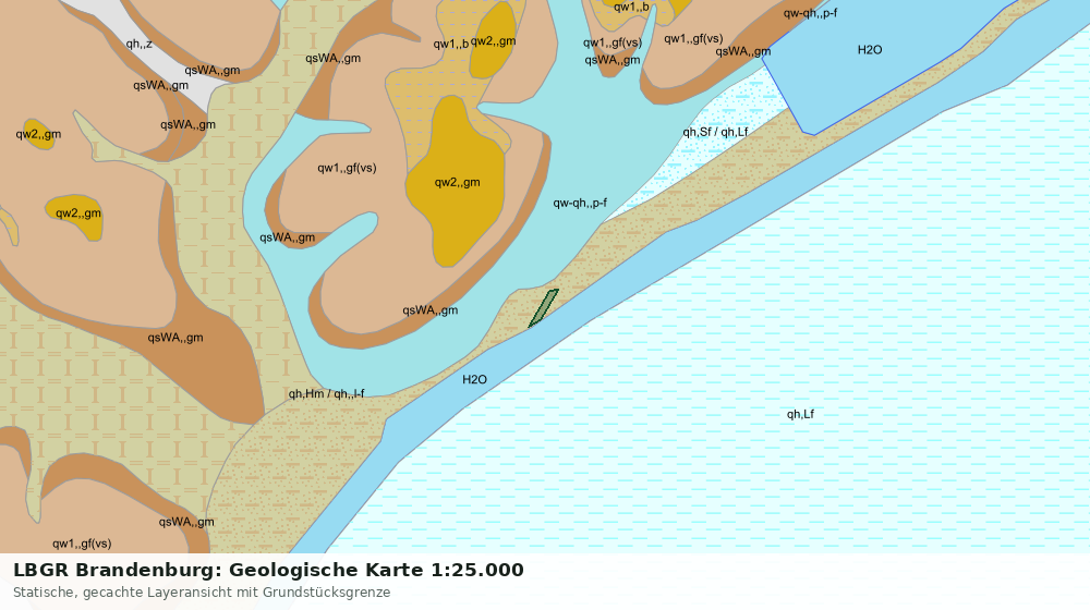 Statische Kartenansicht: LBGR Brandenburg: Geologische Karte 1:25.000