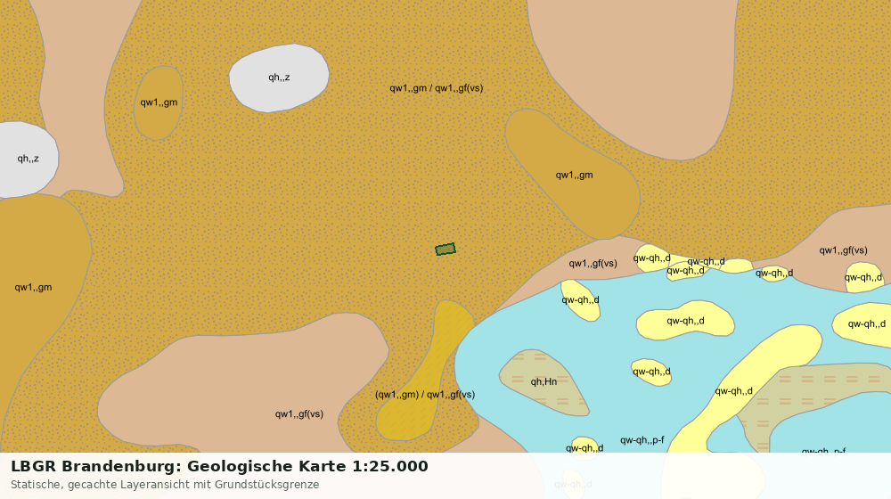 Statische Kartenansicht: LBGR Brandenburg: Geologische Karte 1:25.000
