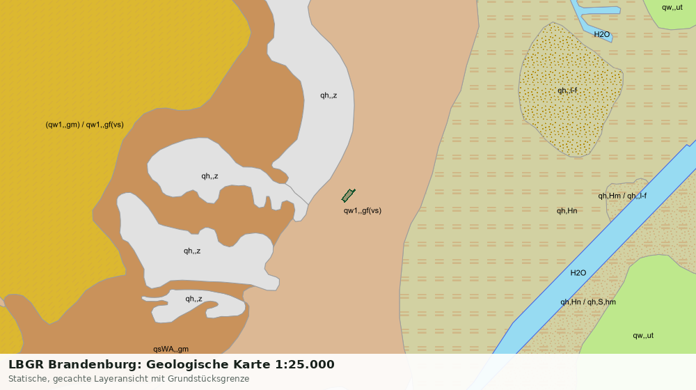 Statische Kartenansicht: LBGR Brandenburg: Geologische Karte 1:25.000