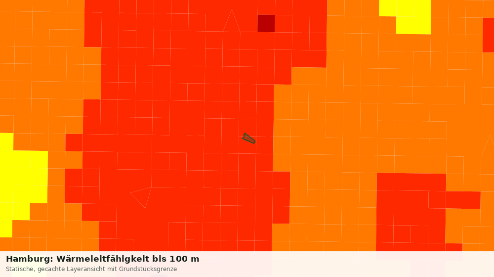 Statische Kartenansicht: Hamburg: Wärmeleitfähigkeit bis 100 m