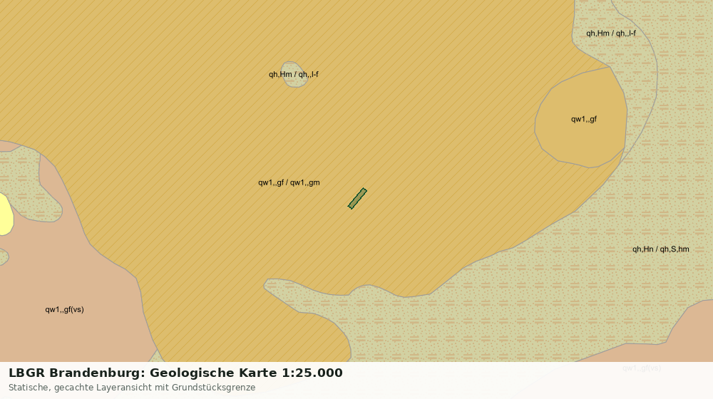 Statische Kartenansicht: LBGR Brandenburg: Geologische Karte 1:25.000