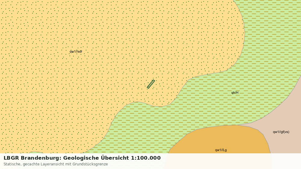 Statische Kartenansicht: LBGR Brandenburg: Geologische Übersicht 1:100.000