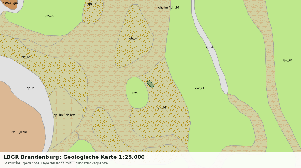 Statische Kartenansicht: LBGR Brandenburg: Geologische Karte 1:25.000
