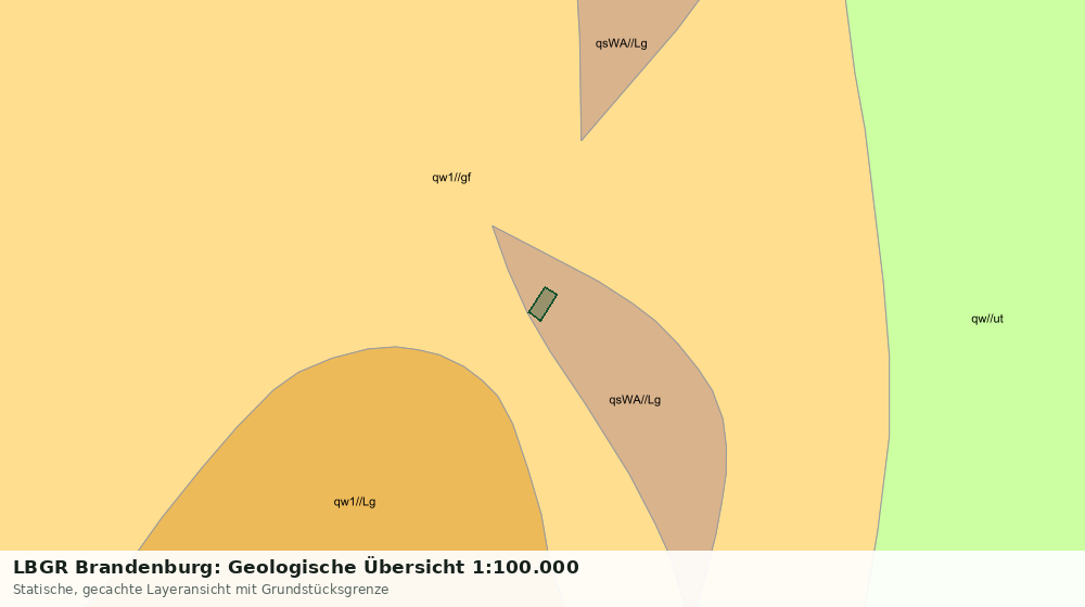 Statische Kartenansicht: LBGR Brandenburg: Geologische Übersicht 1:100.000