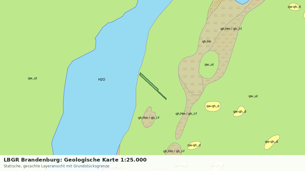 Statische Kartenansicht: LBGR Brandenburg: Geologische Karte 1:25.000