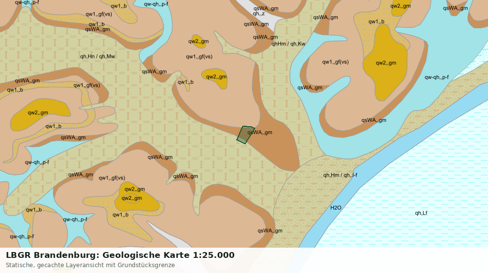 Statische Kartenansicht: LBGR Brandenburg: Geologische Karte 1:25.000