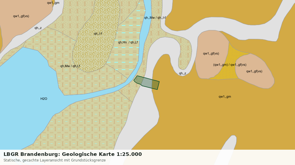 Statische Kartenansicht: LBGR Brandenburg: Geologische Karte 1:25.000