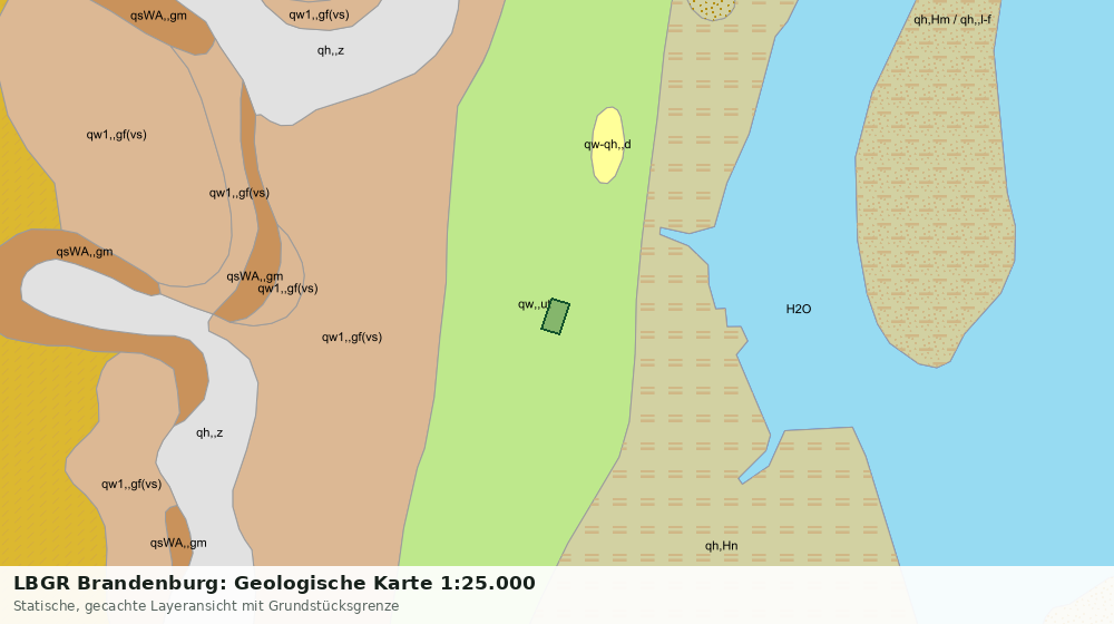 Statische Kartenansicht: LBGR Brandenburg: Geologische Karte 1:25.000
