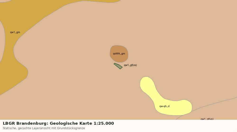 Statische Kartenansicht: LBGR Brandenburg: Geologische Karte 1:25.000