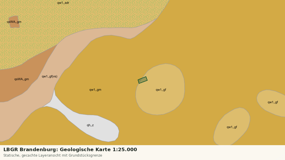 Statische Kartenansicht: LBGR Brandenburg: Geologische Karte 1:25.000
