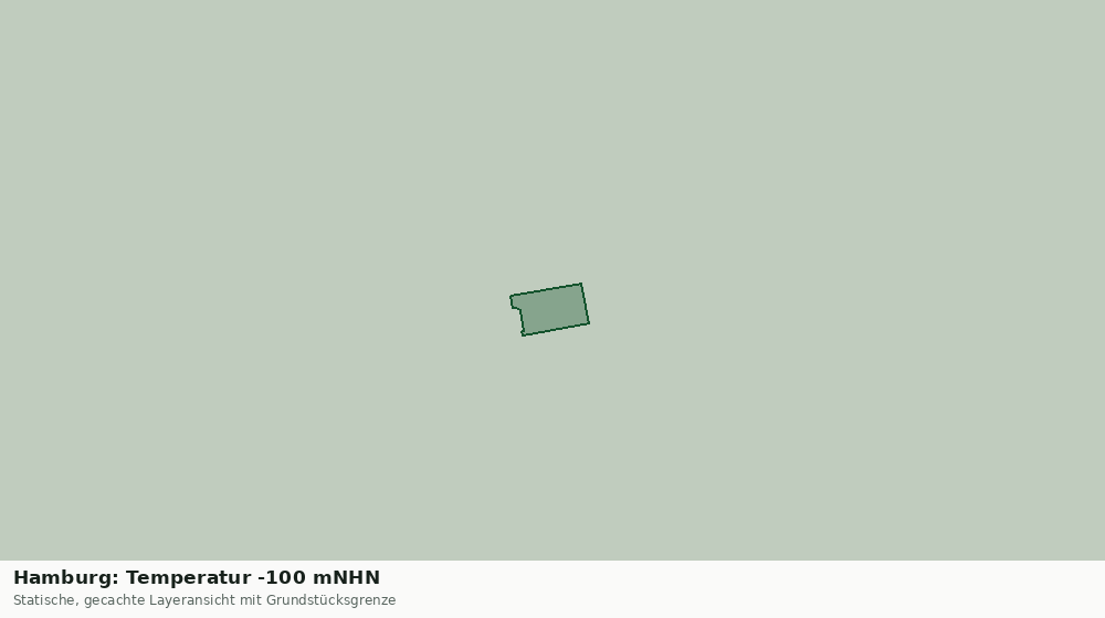 Statische Kartenansicht: Hamburg: Temperatur -100 mNHN