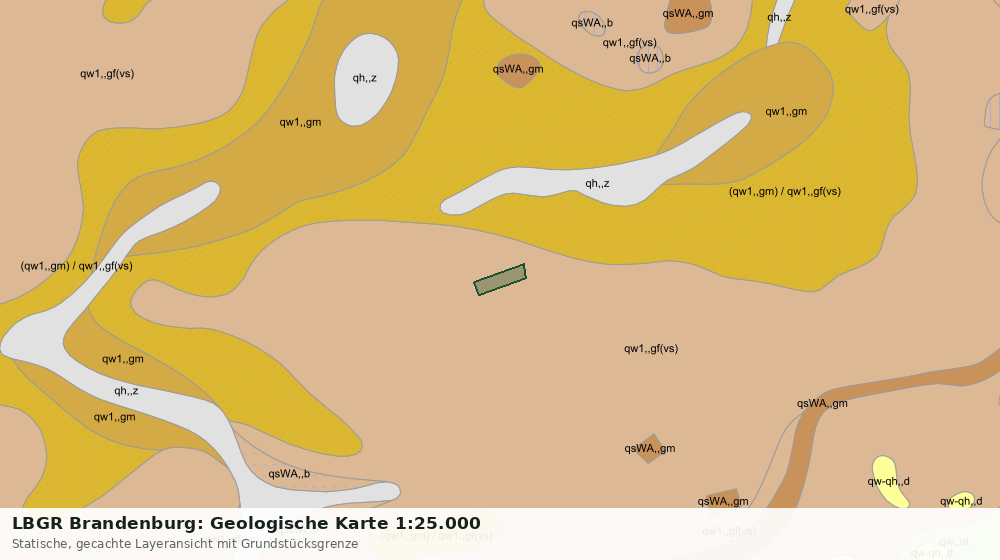 Statische Kartenansicht: LBGR Brandenburg: Geologische Karte 1:25.000