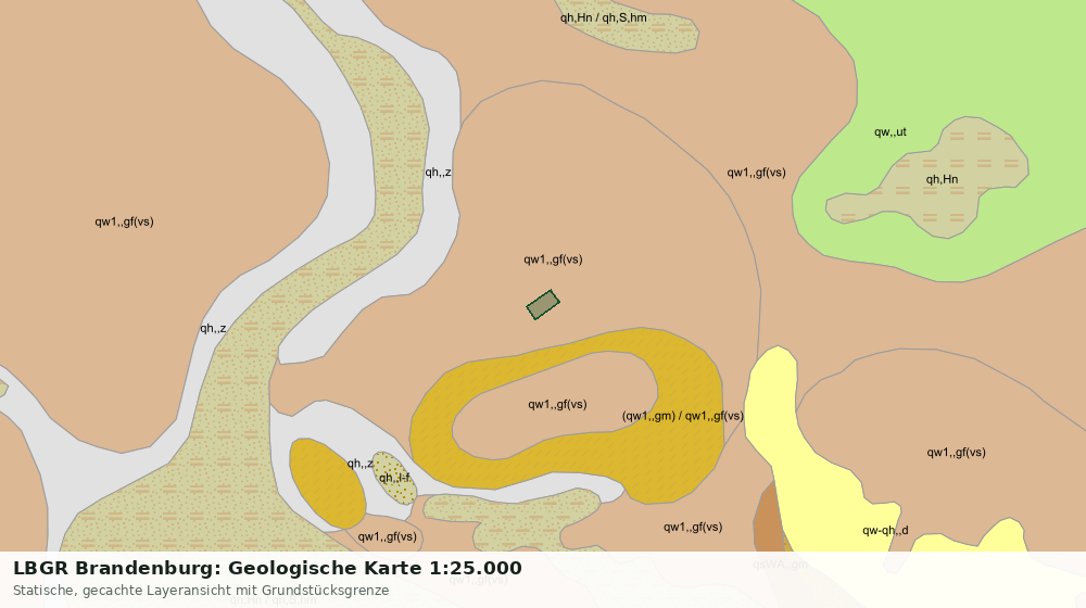 Statische Kartenansicht: LBGR Brandenburg: Geologische Karte 1:25.000
