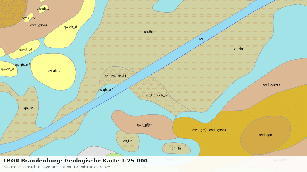Statische Kartenansicht: LBGR Brandenburg: Geologische Karte 1:25.000