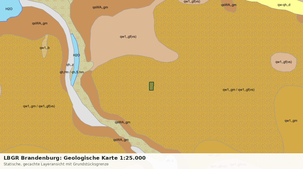 Statische Kartenansicht: LBGR Brandenburg: Geologische Karte 1:25.000