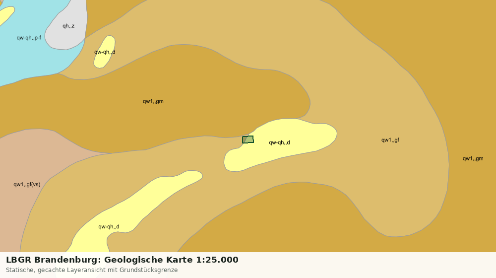 Statische Kartenansicht: LBGR Brandenburg: Geologische Karte 1:25.000