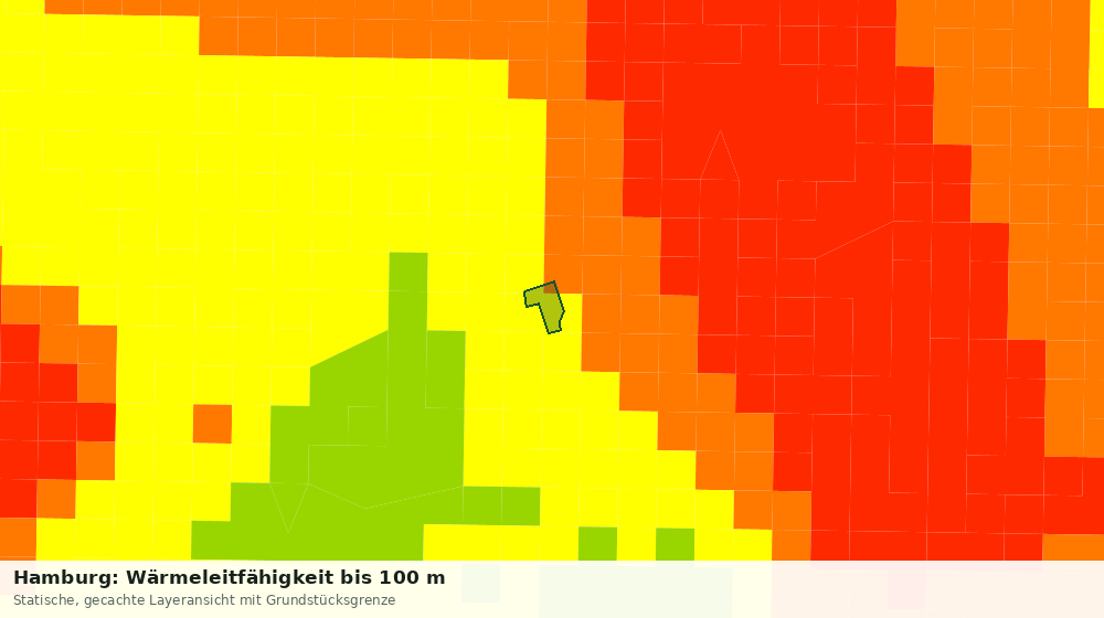 Statische Kartenansicht: Hamburg: Wärmeleitfähigkeit bis 100 m