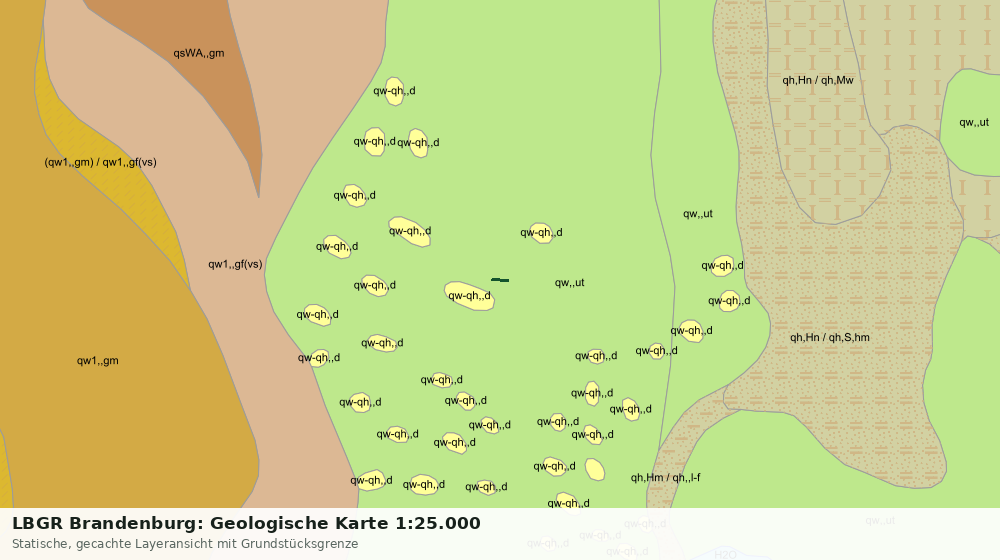 Statische Kartenansicht: LBGR Brandenburg: Geologische Karte 1:25.000