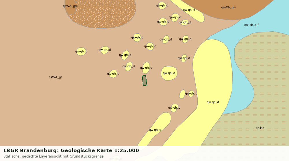 Statische Kartenansicht: LBGR Brandenburg: Geologische Karte 1:25.000