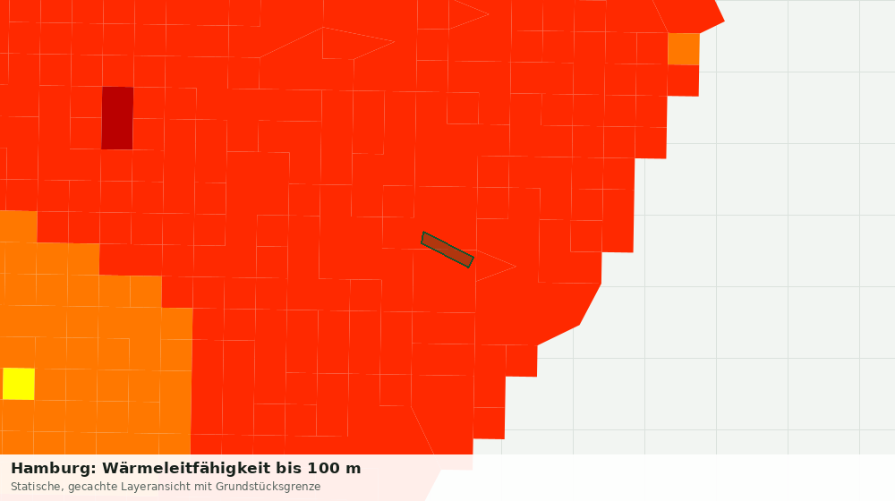 Statische Kartenansicht: Hamburg: Wärmeleitfähigkeit bis 100 m