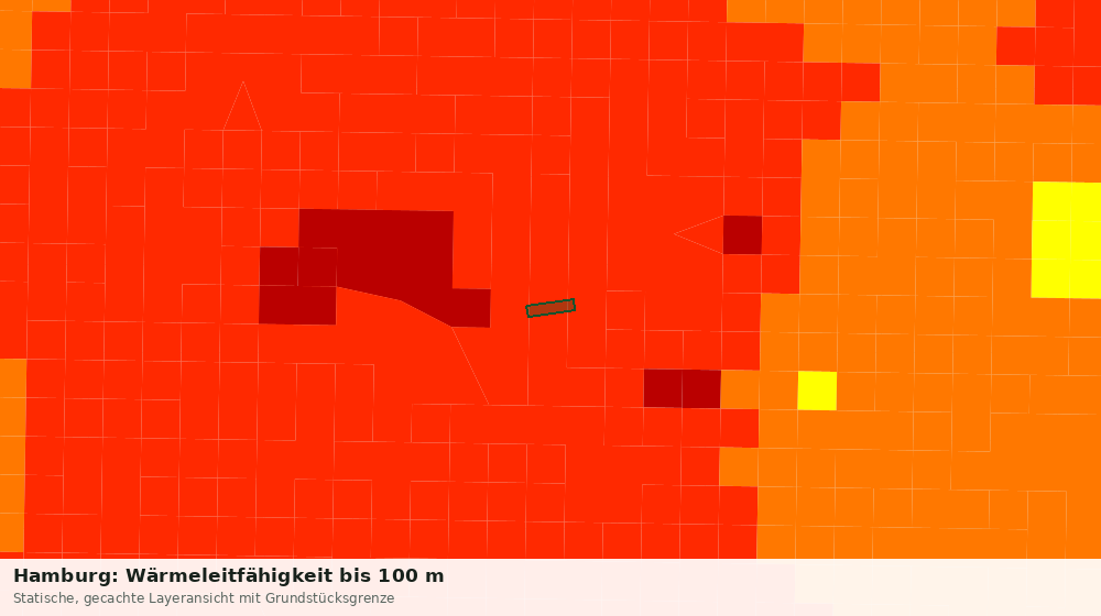 Statische Kartenansicht: Hamburg: Wärmeleitfähigkeit bis 100 m