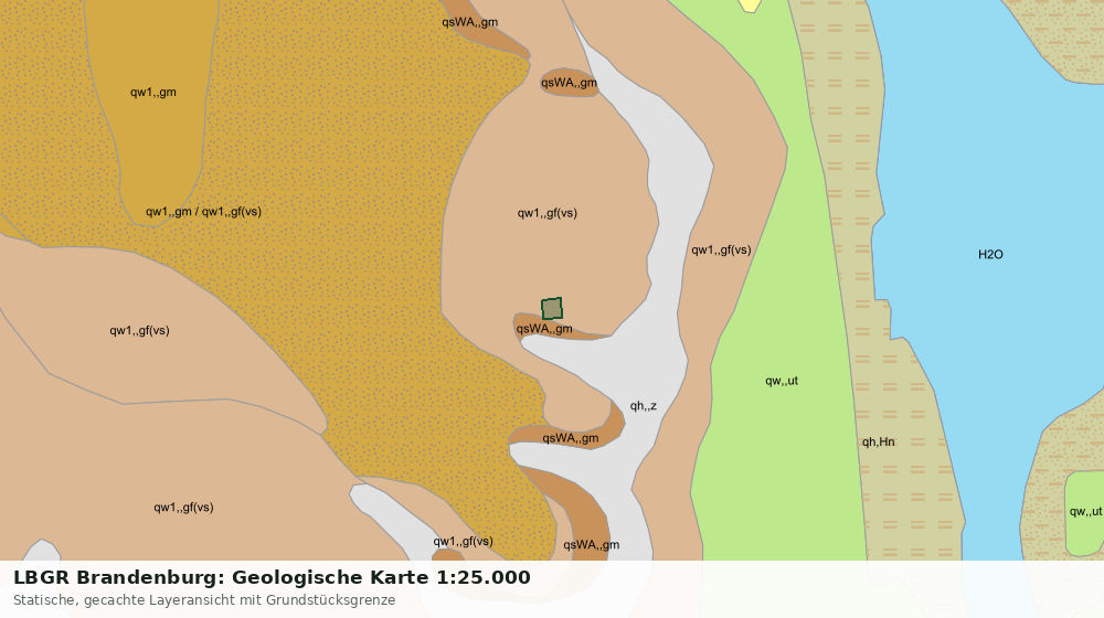 Statische Kartenansicht: LBGR Brandenburg: Geologische Karte 1:25.000