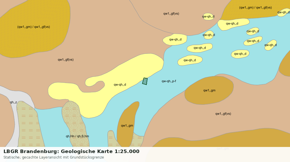Statische Kartenansicht: LBGR Brandenburg: Geologische Karte 1:25.000