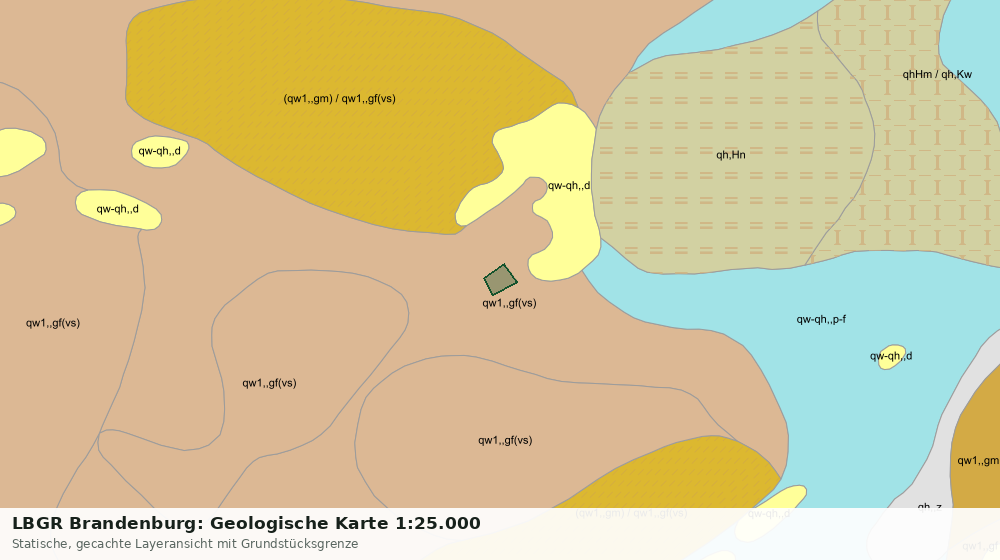 Statische Kartenansicht: LBGR Brandenburg: Geologische Karte 1:25.000