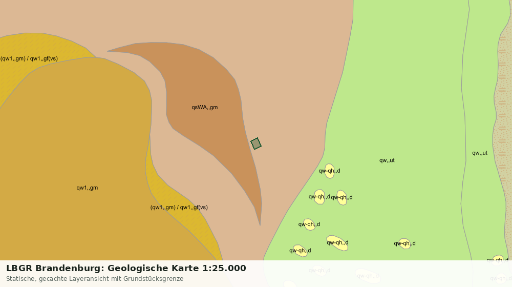Statische Kartenansicht: LBGR Brandenburg: Geologische Karte 1:25.000